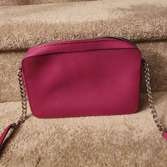Michael Kors Fuschia Purple Leather Crossbody Bag - Picture 6 of 10